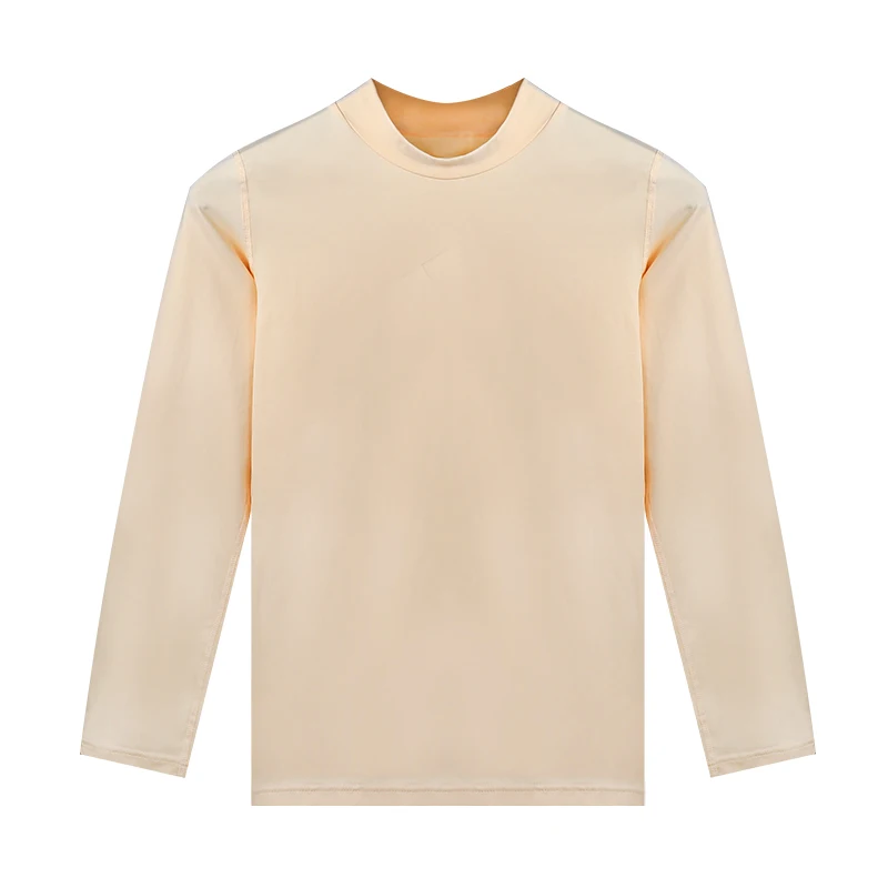 Children's thermal underwear cotton sweater boys and girls baby base shirt top half high neck long sleeve autumn clothing