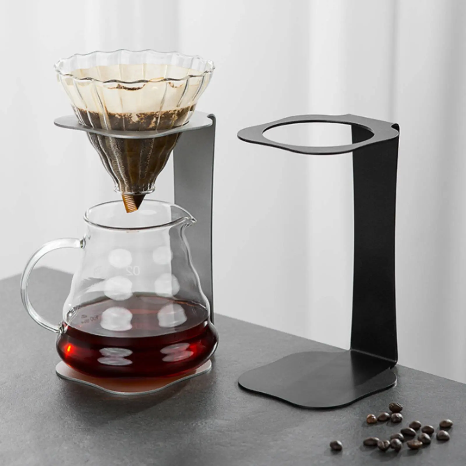 

Pour over Coffee Stand Lightweight Coffee Dripper Stand Metal Dripper Rack Minimalist Design Drinkware Accessory Easy to Clean
