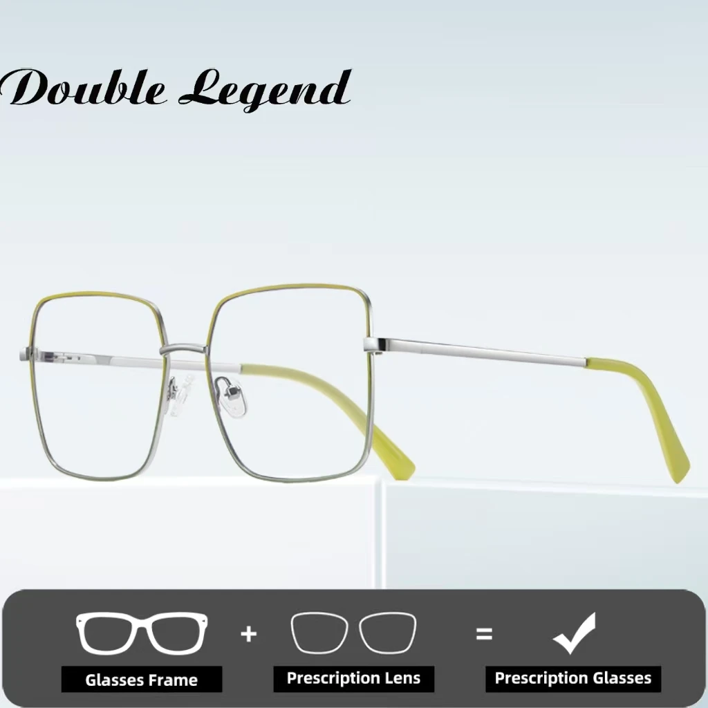 

Очки для чтения Double Legend прямоугольной формы с диоптриями для мужчин и женщин, от близорукости и дальнозоркости, с защитой от синего света, оптические очки