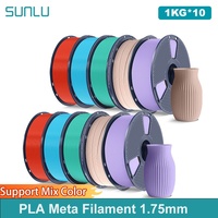 SUNLU 10KG PLA Meta Filament 1.75mm 1000g 3D Printer Neatly Wound 3D Filament for 3D Printer& 3D Pen