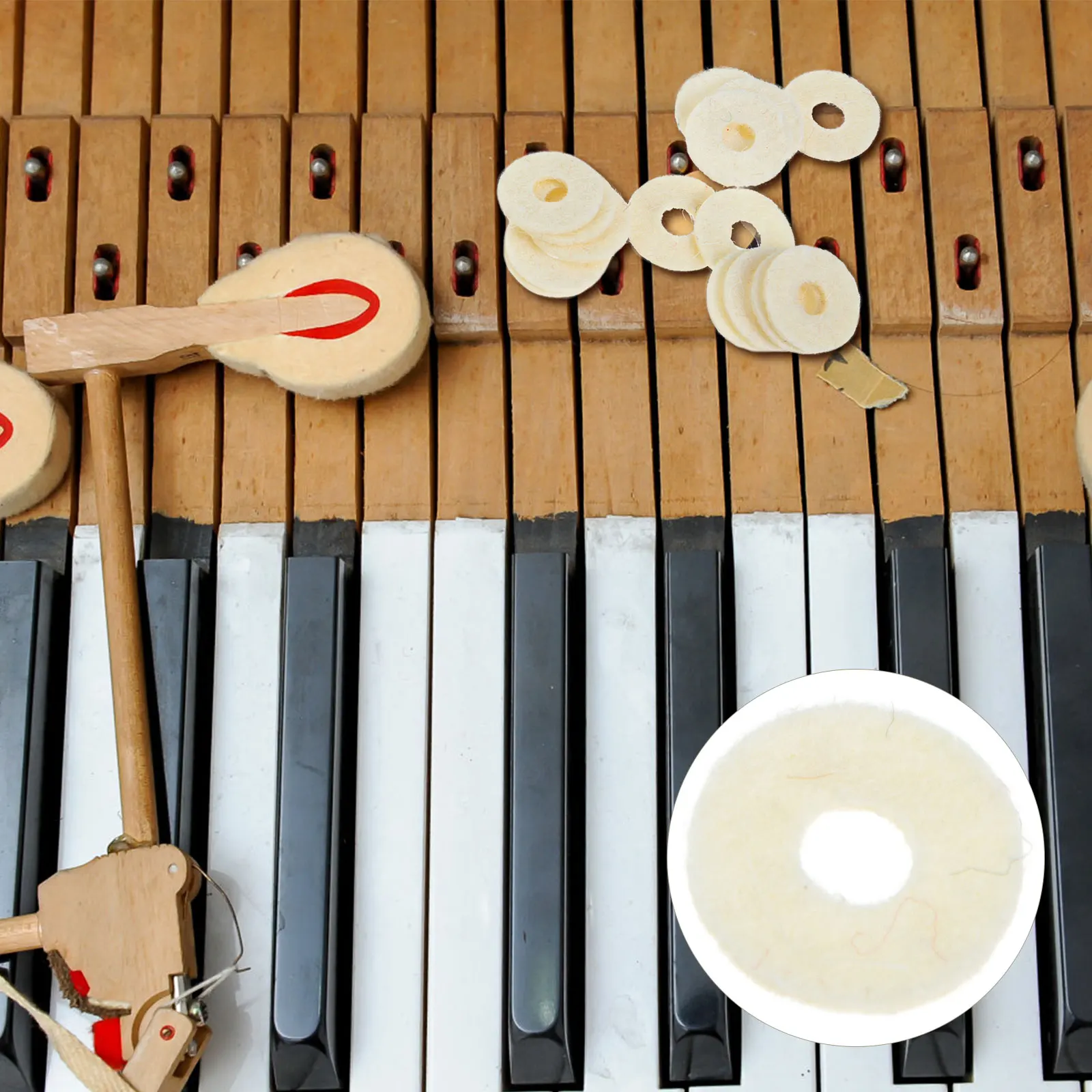 

90 Pcs Piano Leveling Key Washers Tools Punch Hole Pianokey Professional Tuning