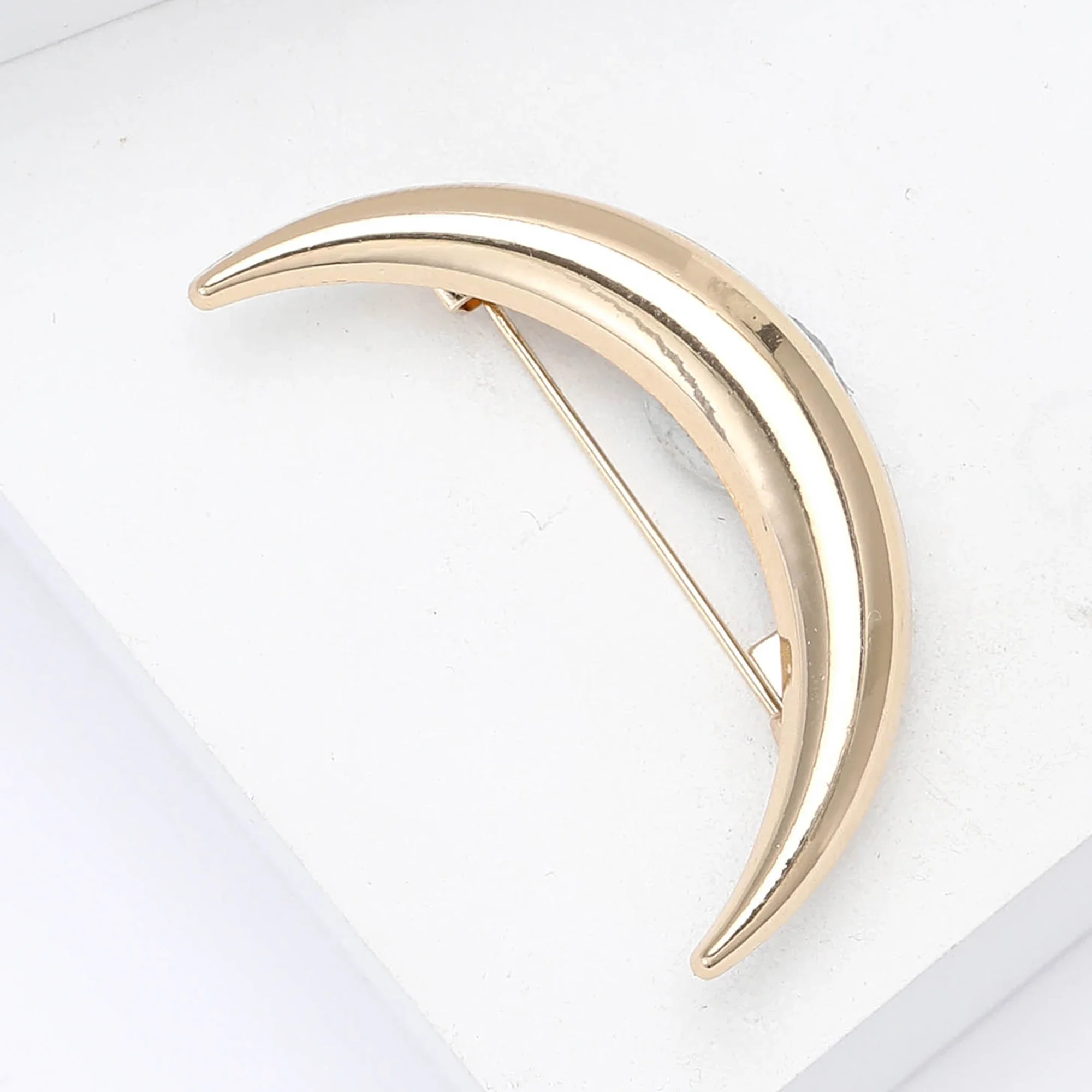 Trendy Lüks Ay Broş Kadınlar için Unisex Hilal Aylar Pimleri 2 renkli Mevcut Ziyafet Parti Aksesuarları Hediyeler