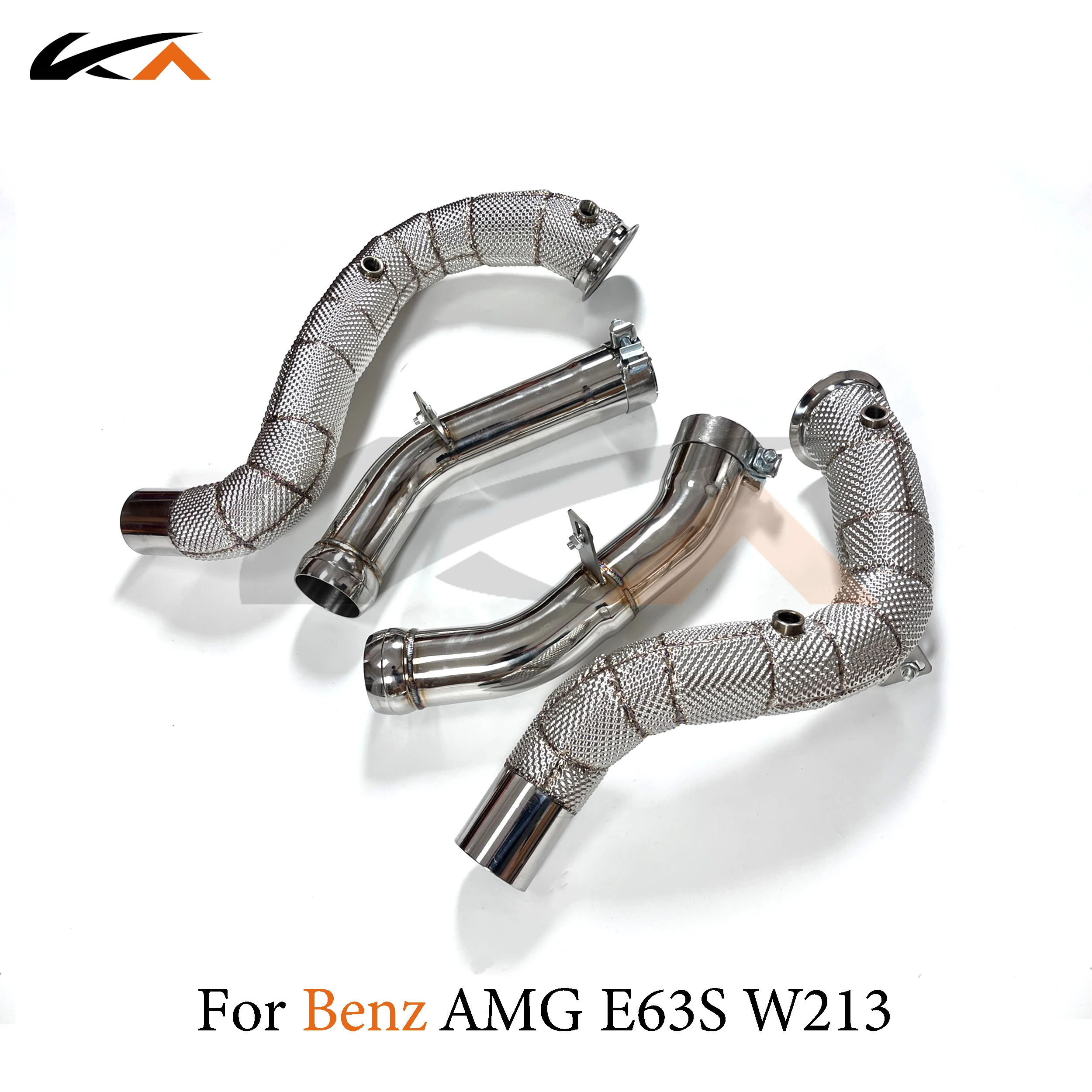 

KA Tuning exhaust system steel downpipe for Mercedes-Benz AMG e63s w213 4.0t axle pipe catalysis heat shield high flow catalysis