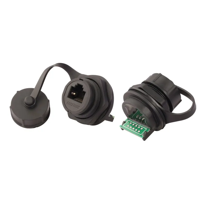 

Водонепроницаемый сетевой разъем RJ45 IP67 для наружного монтажа на панели, для авиационных систем и промышленного оборудования и т.д.