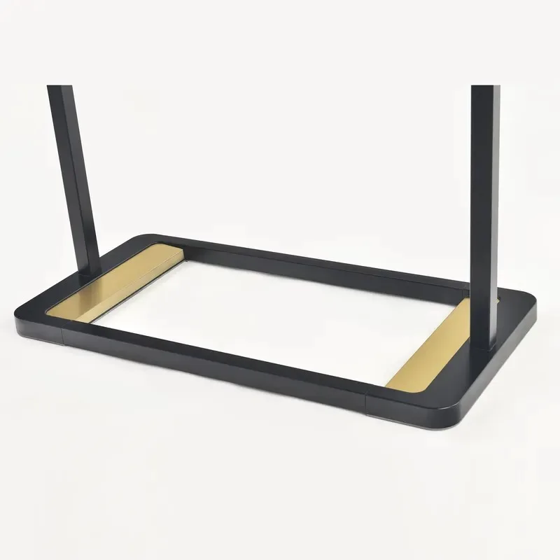 Foldable Standing Sign Stand Double Bar Floor Display Steel Black Aluminum Alloy Portable Poster Display