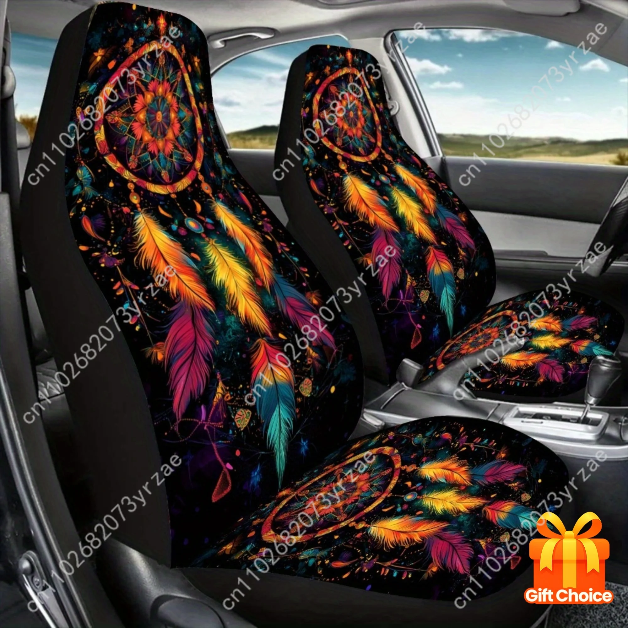

Colorful Wind Chime Print Universal Car Seat Covers for Women and Men | Auto Front Seat Protecto