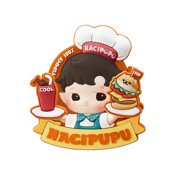 POP MART HACIPUPU ซีรีส์เครื่องเดินทางในเวลาแบบหมุนได้ - ตัวหนีบซิลิโคนติดตู้เย็น กล่องสุ่ม ของตกแต่งน่ารัก