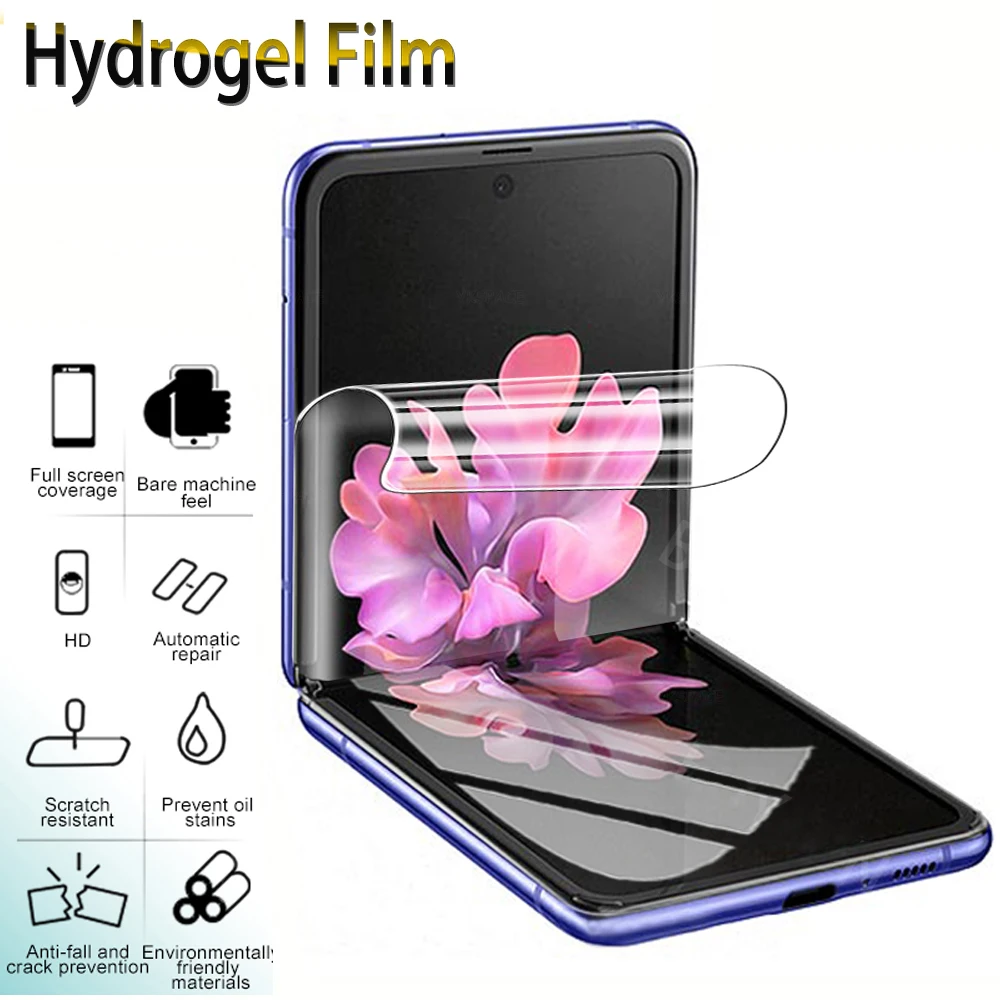 Front Back Matte Hydrogel Film For Samsung Galaxy W23 W24 W25 Z Flip 3 4 5 6 7 FE Clear Soft Screen Protector Anti Fingerprint - Image 4