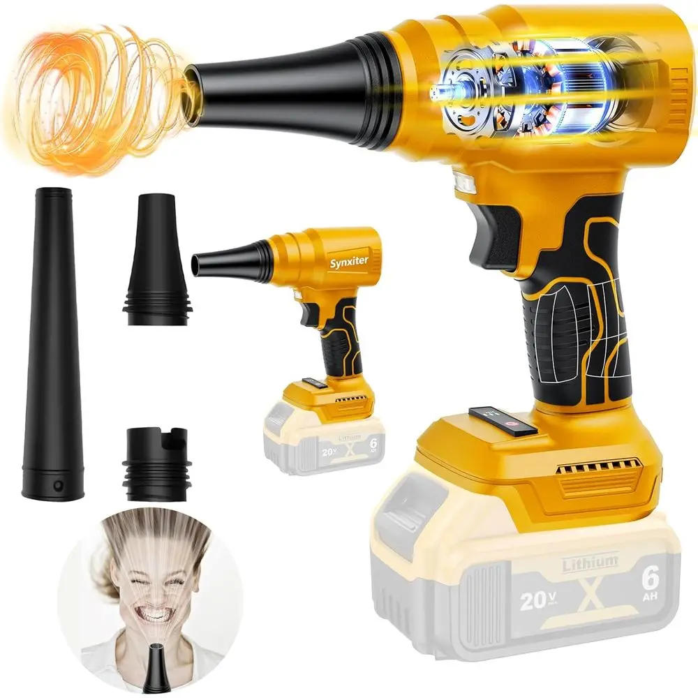 

Аккумуляторная воздуходувка 20В с высокоскоростным двигателем (140000 об/мин) для ухода за газоном и уборки листьев