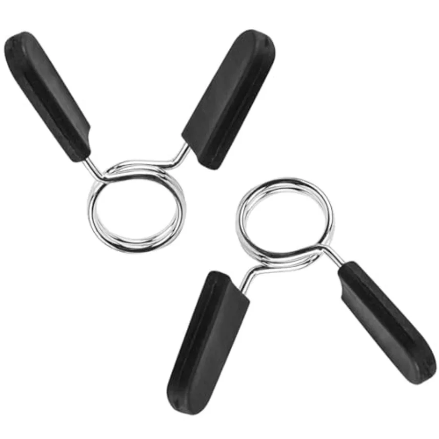 

Barbell Clamps Dumbbell Spring Clip Circlip Collars 1 Inch Weight Bars Clips Fitness Weightlifting Lock Buckle for Standard Bar