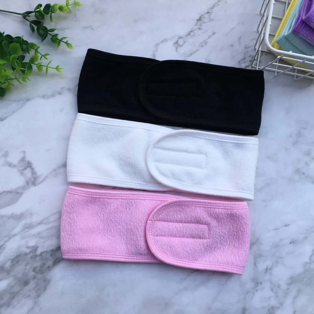 3pcs white black pink Magic Sticker Yoga Hair Band Running Knitting Hair Accessories for Women Fashion Makeup Spa Headbands