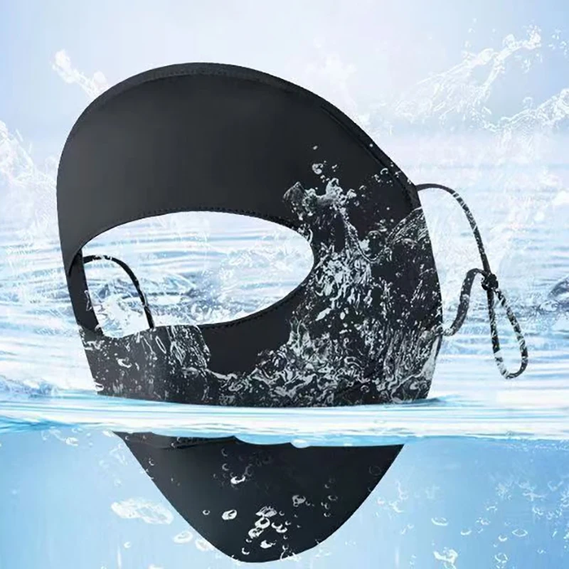 Masker Wajah penutup penuh, musim panas tabir surya masker wajah perlindungan Uv es sutra bernapas pelindung wajah kerai bersepeda