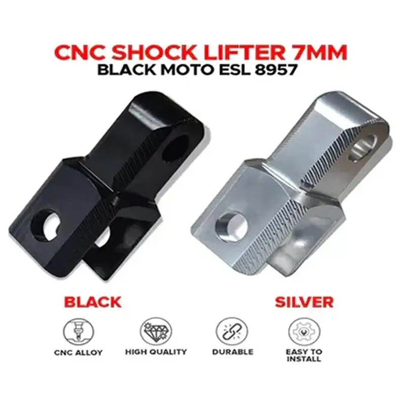 CNC SHOCK LIFTER 7MM MOTO-ESL-8957: CNC ALLOY SHOCK EXTENSION FOR MOTORCYCLE