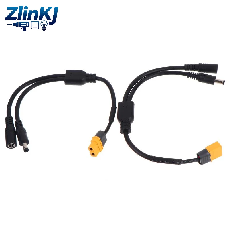 Universal 2 Way DC Power Conversion Adapter Anti-corrosion Male to Female Connector Plug for Travel Outdoor Charging Use
