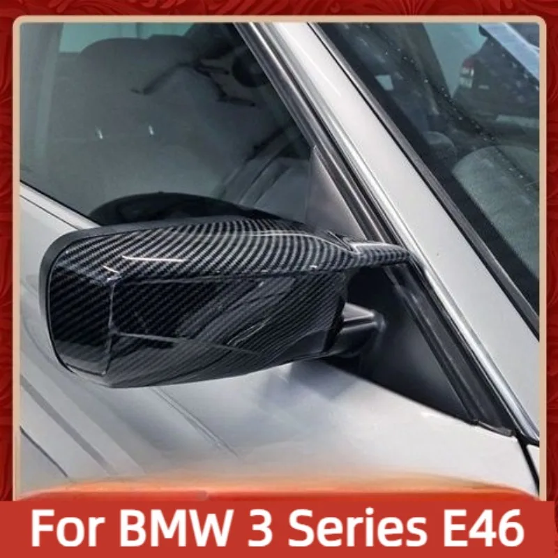 (LHD) Horn Rear Mirror Cover For BMW 3 Series E46 Accessories 1998-2006,Torsion Resistant,Anti-Deformation Anti-Corrosion