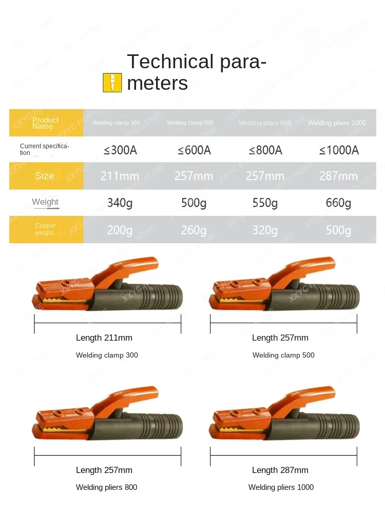 Electric Welding Pliers High Current Non-Scald Industrial Welding Handle Pliers Welding Clamp