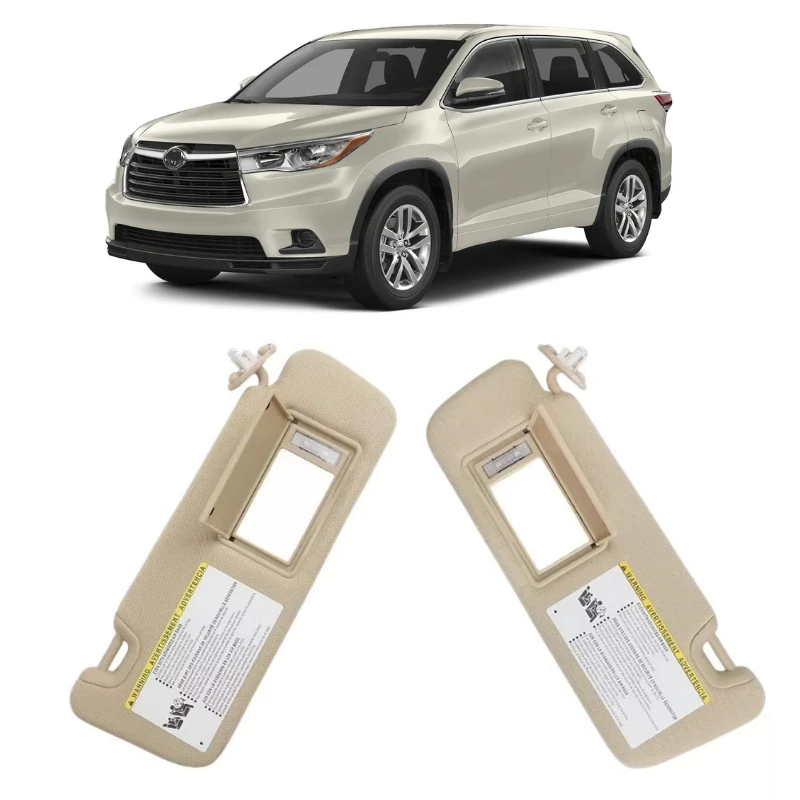 

Sun Visor For Toyota Highlander 2014-2019 With Makeup Mirror Left Driving side Right Right Passenger Side Beige 74320-0E074-A0