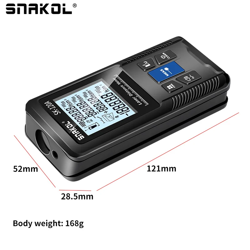 Snakol Laser Afstandsmeter 40m 50m 70m 100m 120m Afstandsmeter Meetlint Digitale Afstandsmeter Trena Roulette Heerser Gereedschap