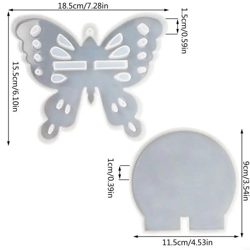 C71E DIY Epoxy Resin Silicone Mold cho Butterfly Rack Trang trí nhà khuôn đúc DIY C