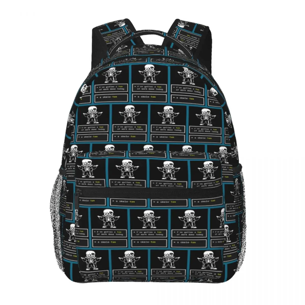 

Undertale - Sans Skeleton Backpack Student Boys Girls BookBag Children School Bag Laptop Shoulder Bags for Men Women