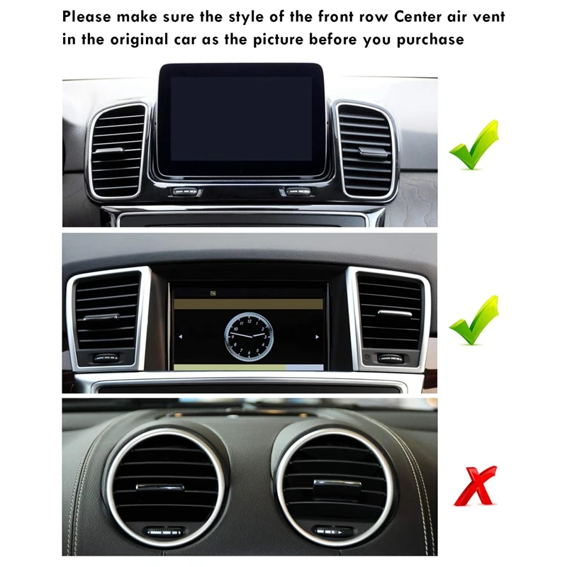 2X for Mercedes Benz Front Center Air Vent Tabs , Row Air Grille Tabs Clip Repair for W166 X166 Gl Gls Ml Gle Class