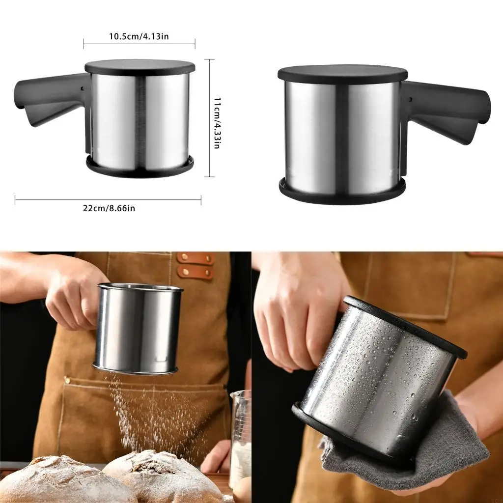 

Nonrust Steel Hand Sifter Fine Meshes Baking Utensils Fine Meshes Flour Strainer For Evenly Sifting Flour Sugar Powder KXRE