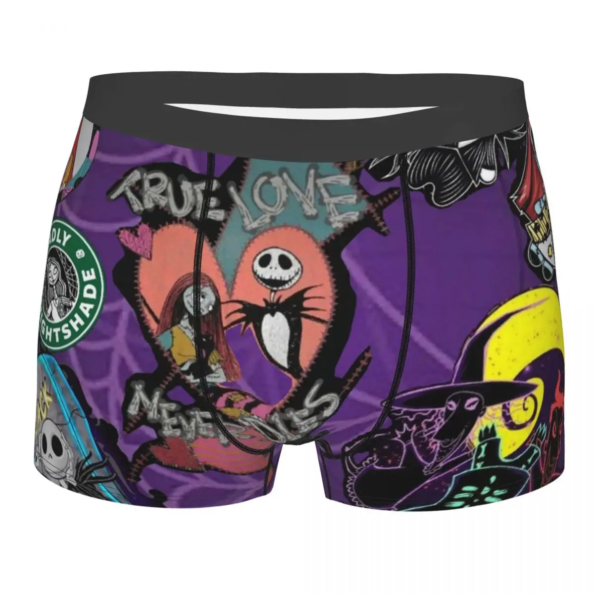 

Сексуальные трусы-боксеры с изображением Джека Скеллингтона и Салли из фильма «Кошмар перед Рождеством», мужские эластичные трусы-брифы, нижнее белье