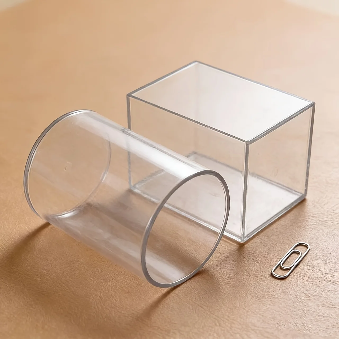 Acrylic Pen Holder/Super Thick Reinforced Design/Student Stationery Storage Bucket/Super Durable Anti Slip Desktop Organization