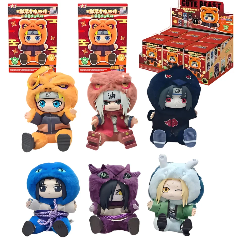 

In Stock Genuine TOPTOY EAKI Naruto Sit-in Party Konohagakure San'in Jiraiya Orochimaru Tsunade Cute Plush Blind Box Toys Gifts