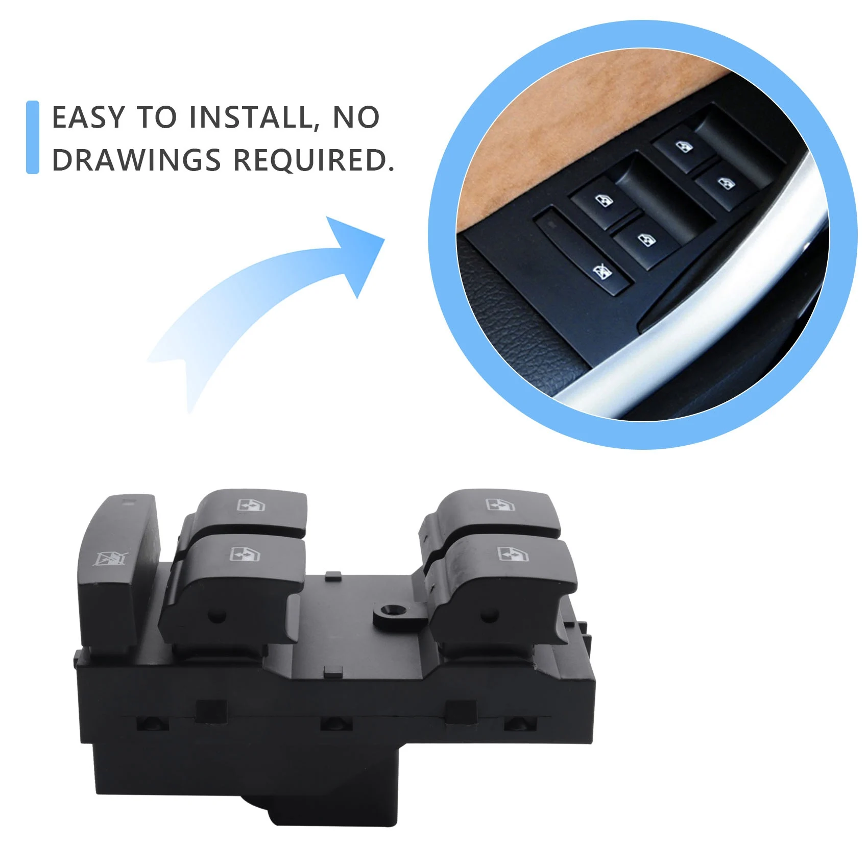 N60R-Front Left Driver Side Power Window Lifter Control Switch 20917577 ...