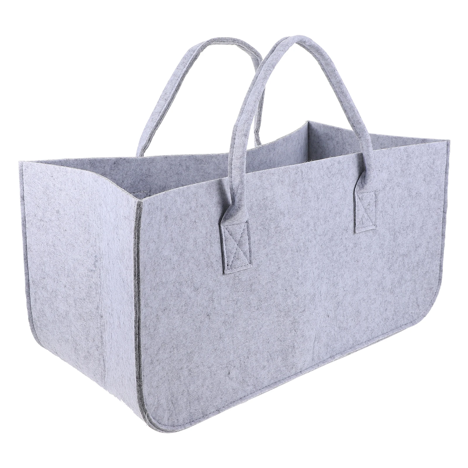 

1 pc Felt Storage Bags Large Capacity Washable Portable Folding Sundry Pouch Toy Laundry Bag Handheld Clothes Container Gift
