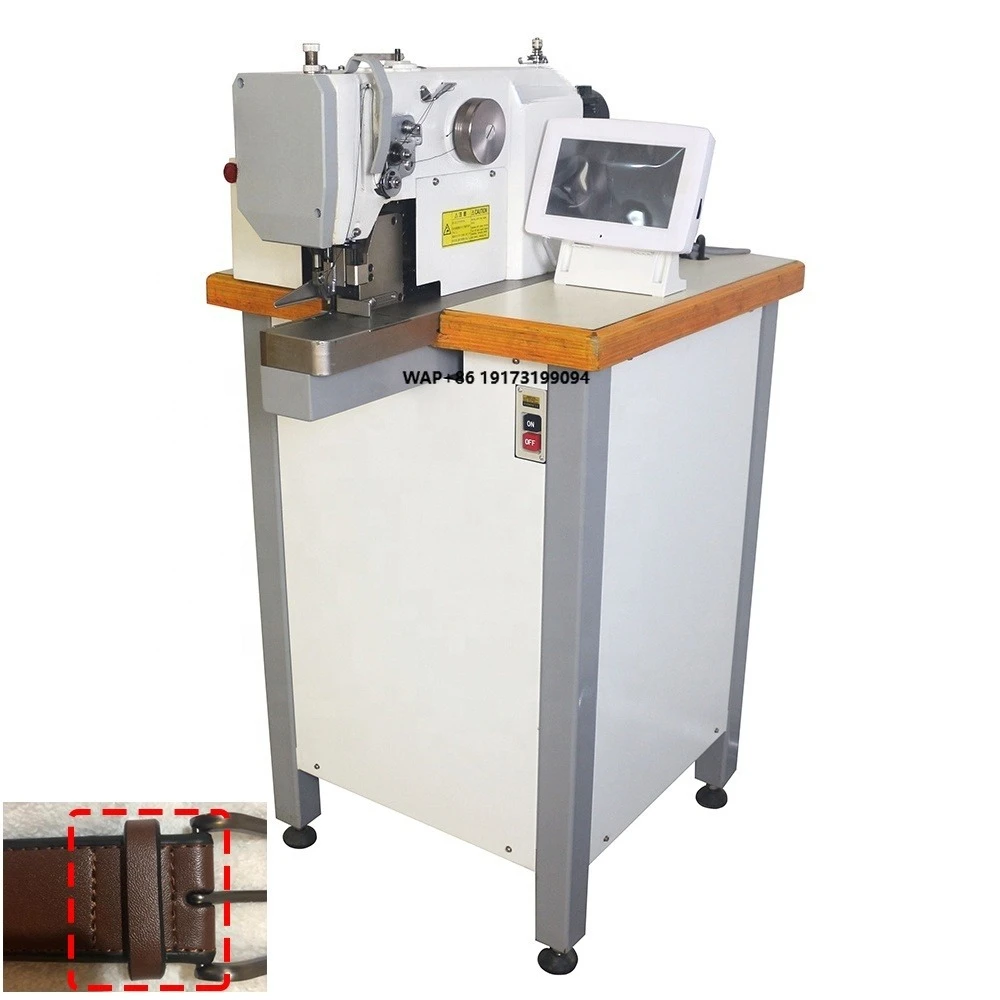Programmable Industrial Automatic High-Speed Lock Stitch Sewing Machine with Motor & Gear for Leather Belt Buckle Head