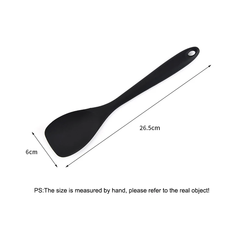 Heat Resistant Silicone Spoon Kitchen Spatula Frying Pan Shovel Mixing Scraper Bakeware Utensil Handle Scraper Cookware Tool