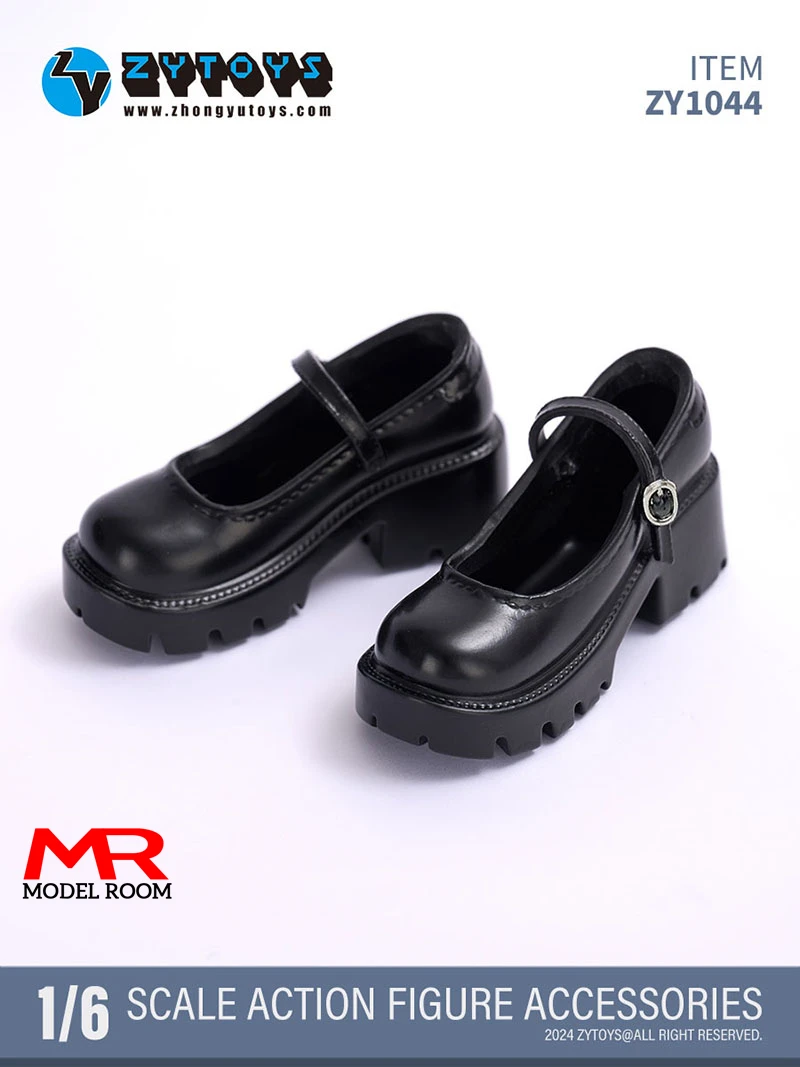 ZYTOYS ZY1044 ZY1041 ZY1030 1/6 School Girl Black Leather JK Uniform Shoes Model  Fit 12\'\' Female Soldier Action Figure Body