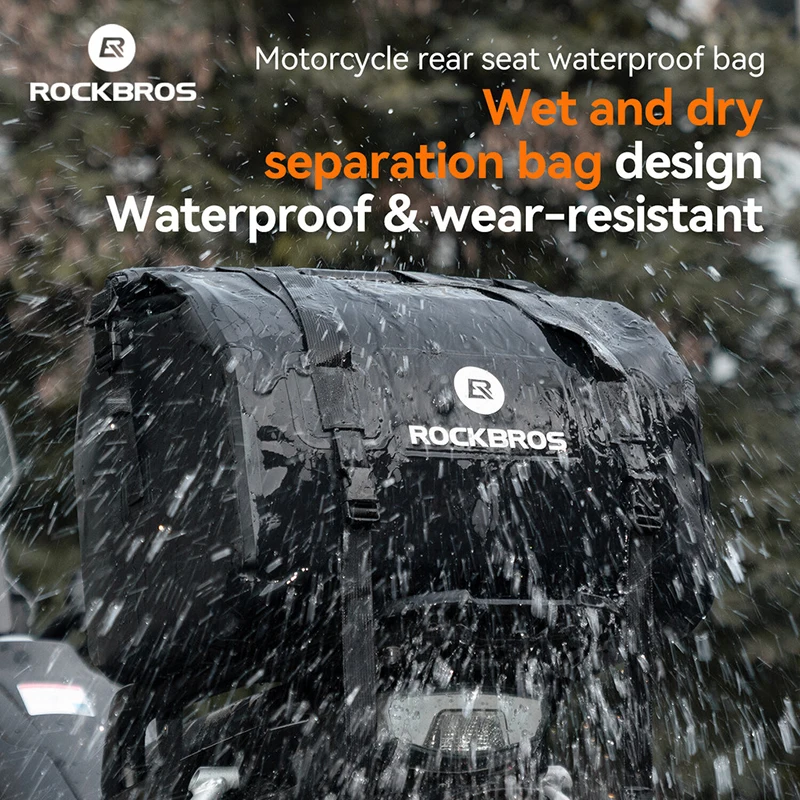 

ROCKBROS Bike Bag Tail Bag Waterproof Large Capacity Portable Motorcycle Bag Travel Backpack MTB Road Cycling Equipment Accessor