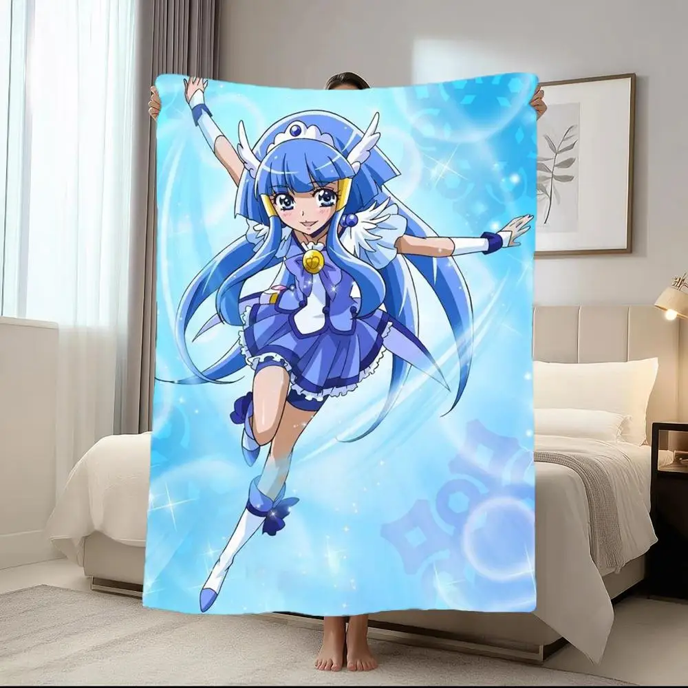 Animation S-Smile PreCure!S Throw Short Plush Throw Blanket Soft Skin-Friendly Multi-Scene Home Office