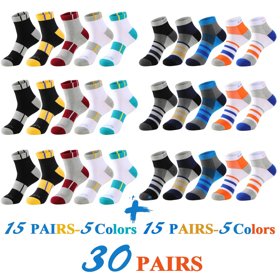 5 Paar/Set Herren-Laufsocken, Casual Outdoor-Sport, Baumwolle, Orange-Rot gestreift, Kompression, Schwarz, 15 Stile, Reise, Bestseller 2026 – Detail 37