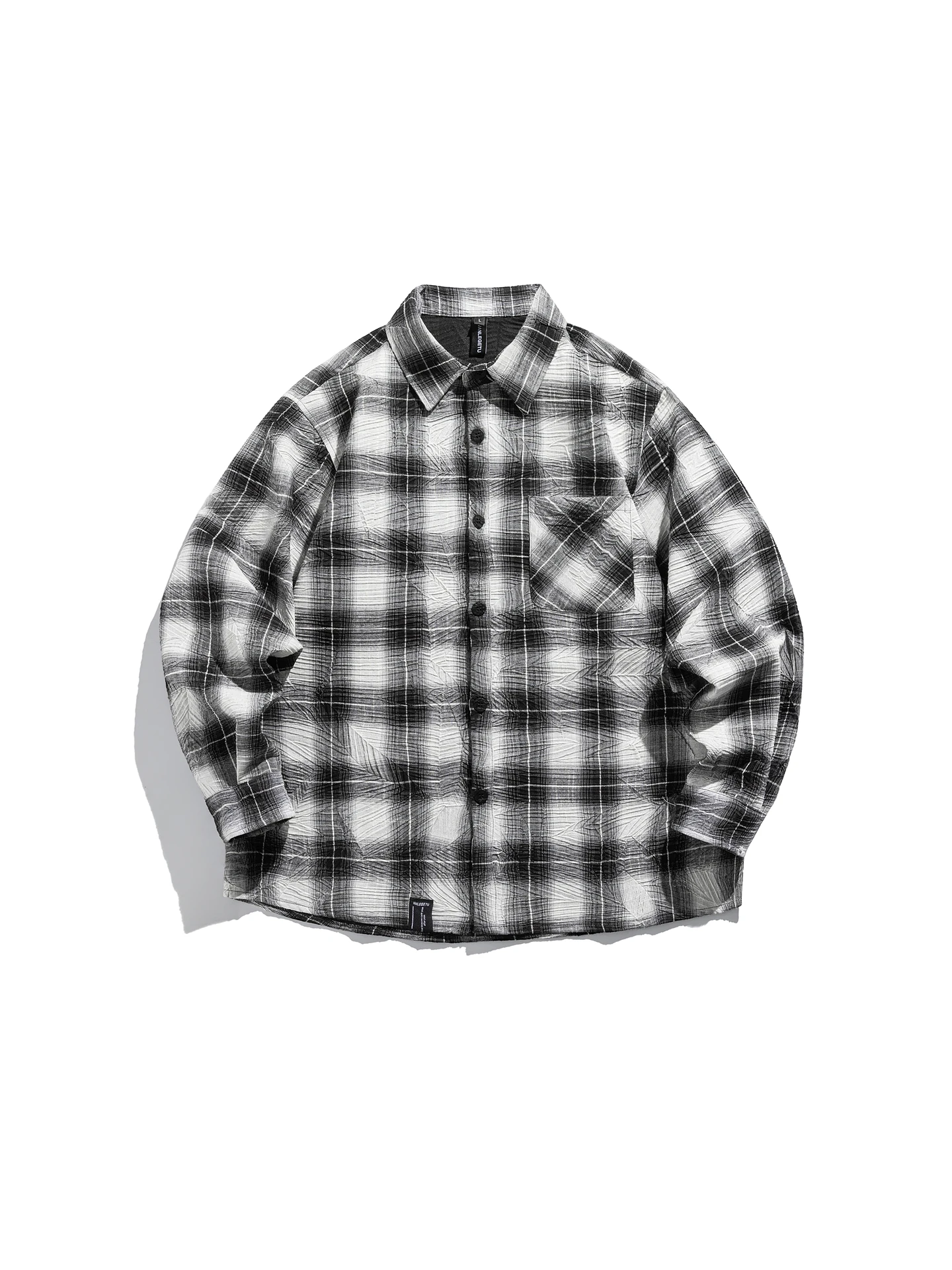 

Мужская рубашка в американском ретро-стиле с полосками, длинным рукавом, повседневная, весенняя, для пар, в клетку, верхняя одежда из хлопка и полиэстера