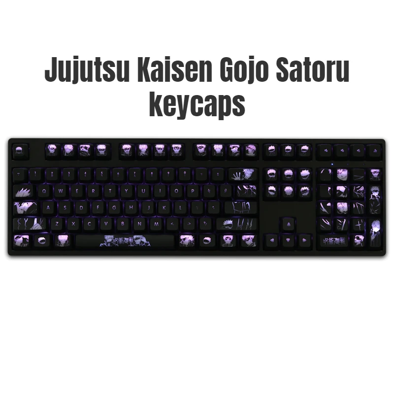 

104 Keys/Set Jujutsu Kaisen for Mechanical Keyboard Metal SWS Keycaps RGB Light Effect DIY Anime Gaming Custom Compatible OEM