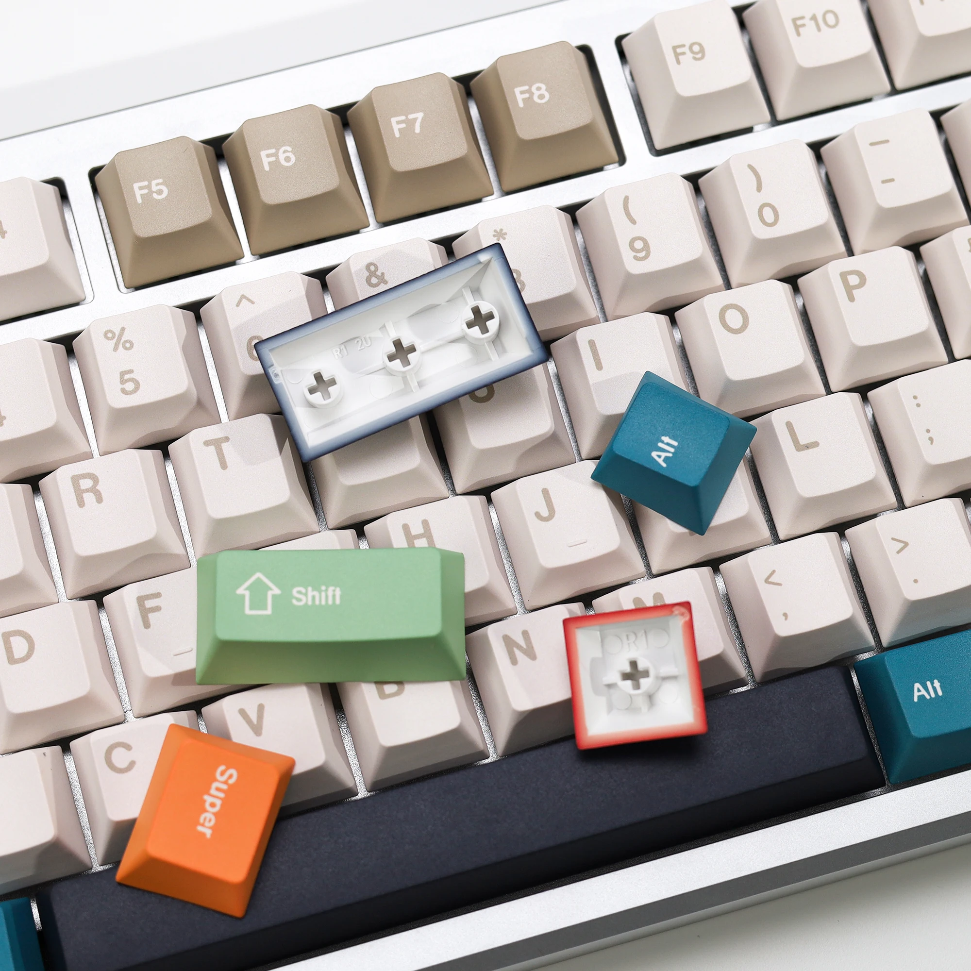 KBDiy GMK Foundation Keycaps PBT 143 Keys/Set Retro Alice ISO Cherry Profile KeyCap For MX Switch 60 Mechanical Keyboard Gaming #5