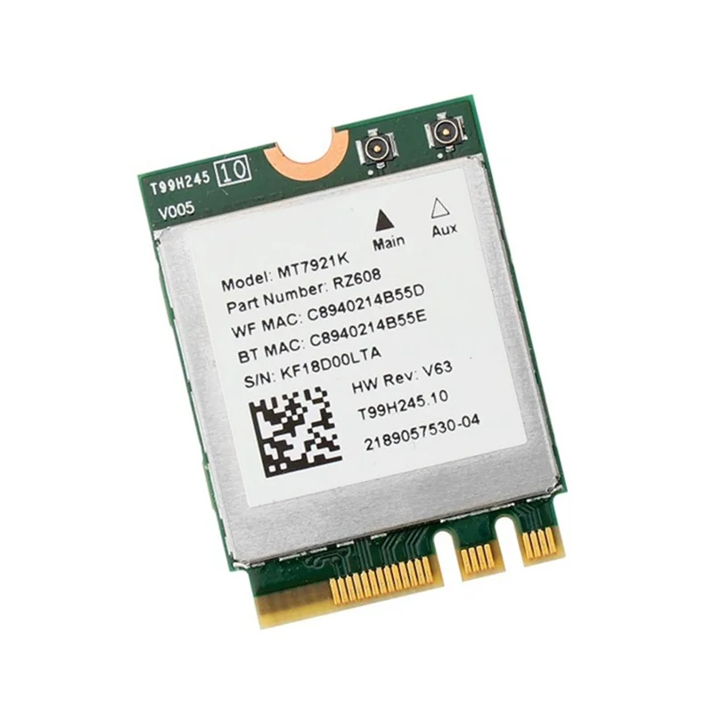Mt7921k Dual Band 2974M Wi-Fi 6 Bluetooth 5.1 Desktop / Laptop Wireless Network Card Supports Windows10 / 11