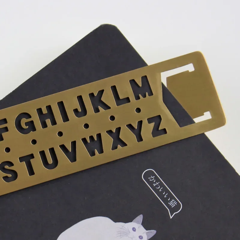 빈티지 황동 금속 다기능 북마크 스텐실 자 DIY 도구 여행자 노트 다이어리 플래너 액세서리 문구류