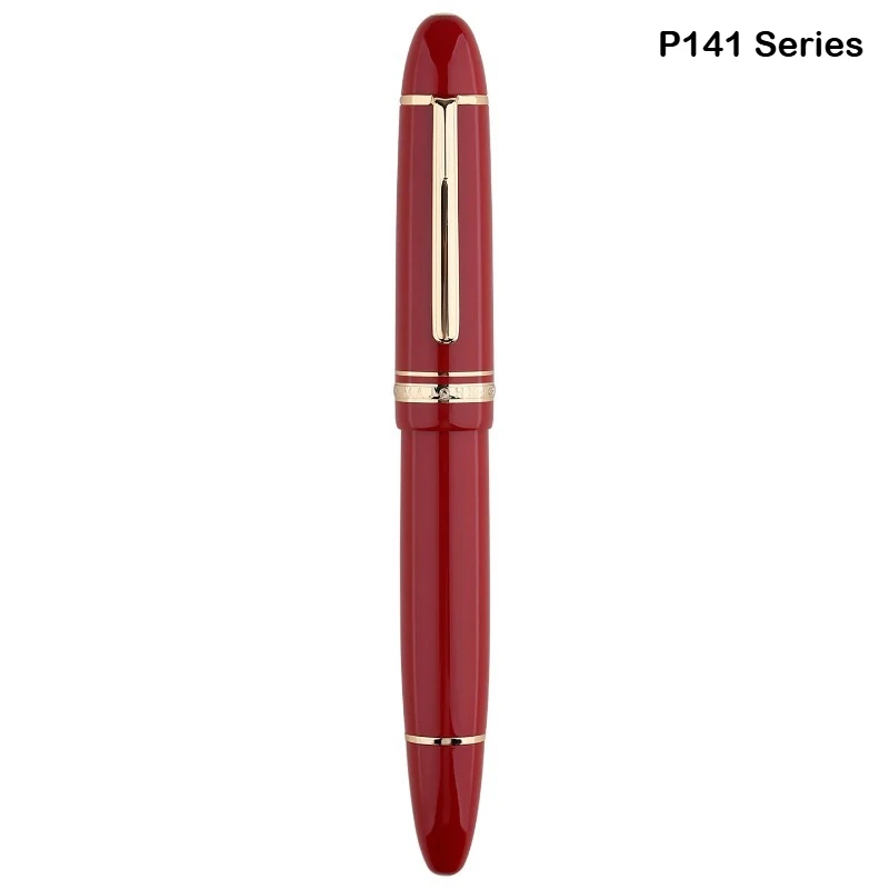 MAJOHN P140 Metal Copper Piston Fountain Pen Transparent Sun Nib Light Resin Body PK X159 9019 Stationery School Supplies image 3