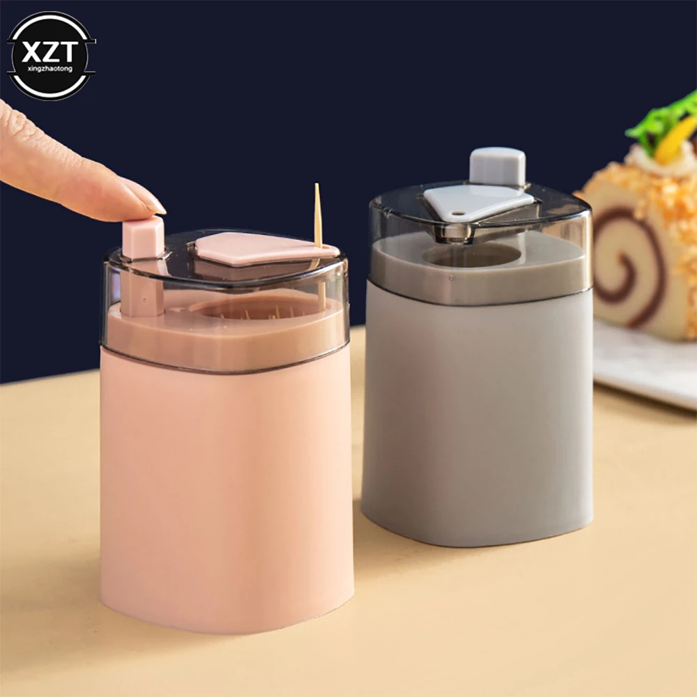 Multicolor Automatic Toothpick Holder Box Portable PP Toothpicks Container Toothpicks Dispenser Home Table Toothpick Storage Box