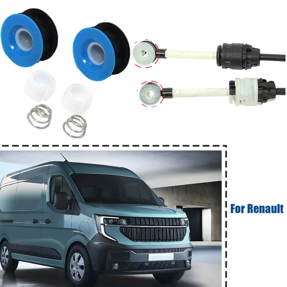 

MT Gear Shift Cable Linkage End Rod Bushing Gearbox Shifter lever Selector Grommet Replacement Kit For Renault Master 2010-2024