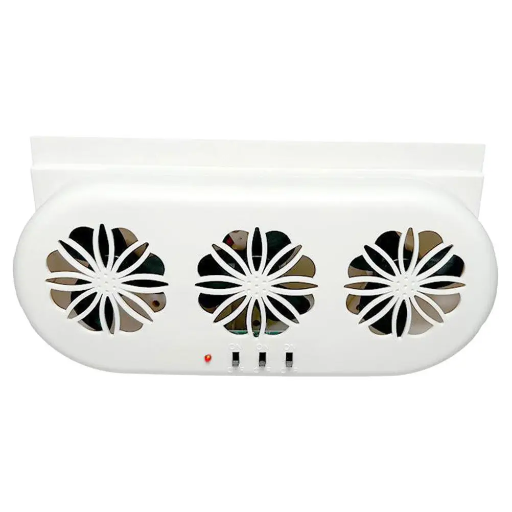 Car Window Vent Fan USB Powered Portable Car Cooler with 3 Air Outlets Fast Hot Air Exhaust Summer Cooling Solution Universal