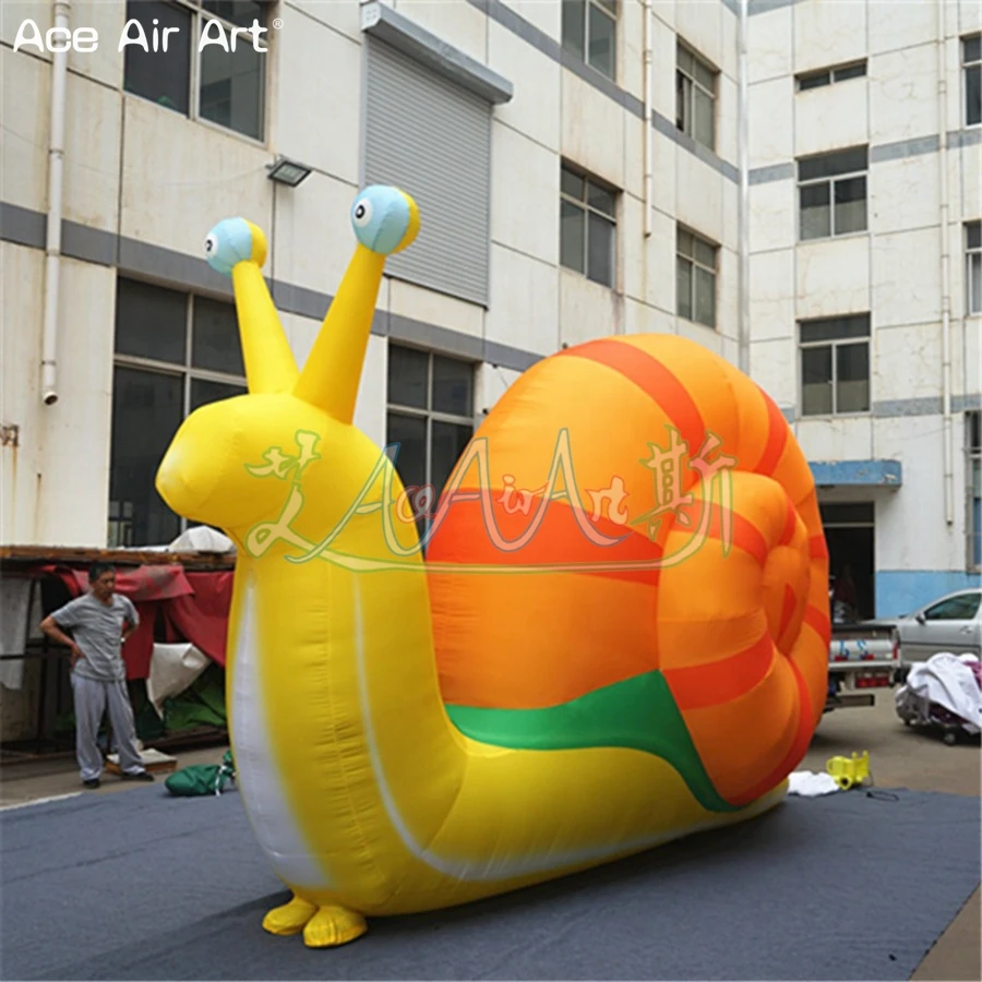 

Attractive 2.5m/3m/4m L Inflatable Snail Replica Animal For Advertising/ Party/Show Decoration Made By Ace Air Art