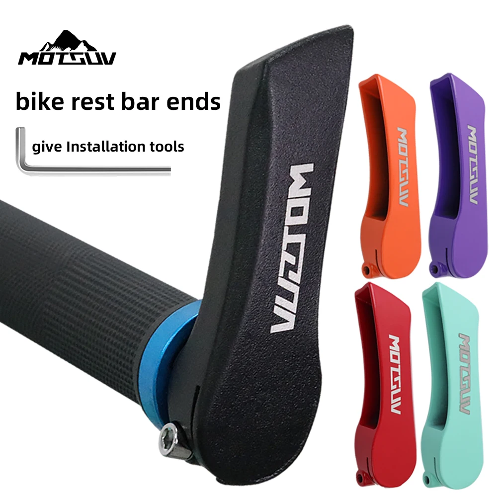 MOTSUV Bike Rest Handle Bar Bicycle Multicolor Vice Handlebars Accessories Aluminum Vice Calf Horn Grips Vice-bar Riding Parts