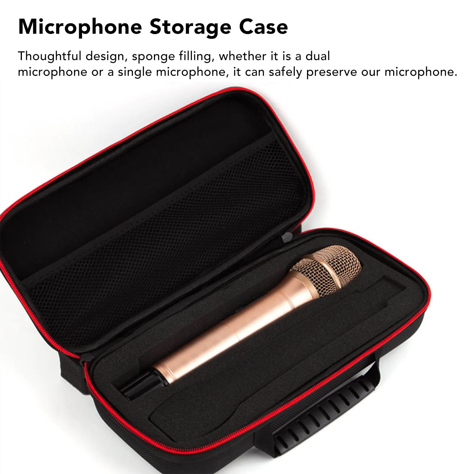 Mikrofon-Tragetasche, Mikrofon-Aufbewahrungsbox, stoßfeste, sturzsichere EVA-Tasche, Tasche für drahtlose Mikrofone
