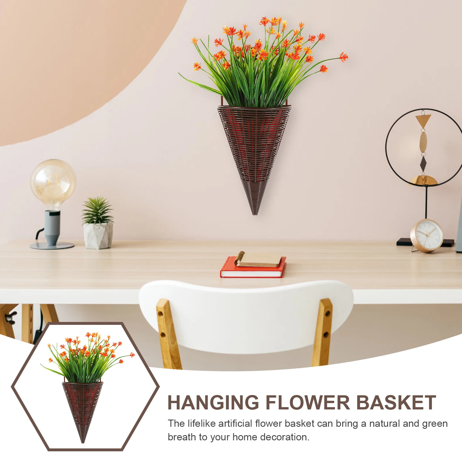 

Artificial Flower Red Fake Hanging Flowers For Front Door Decor Durable Plastic Porch Farmhouse Decoration Artificial